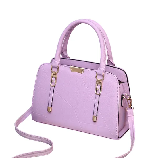 Classic Geometric Stitching PU Ladies Handbag With Metal Hardware For Urban Daily Life